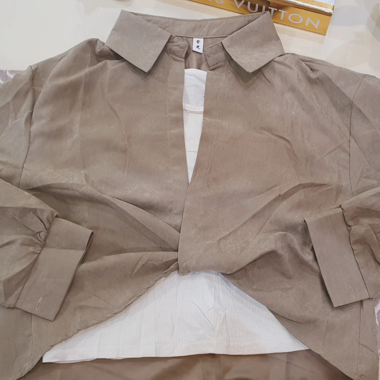 شومیز کراپ مجلسی جلو گره ای زنانه