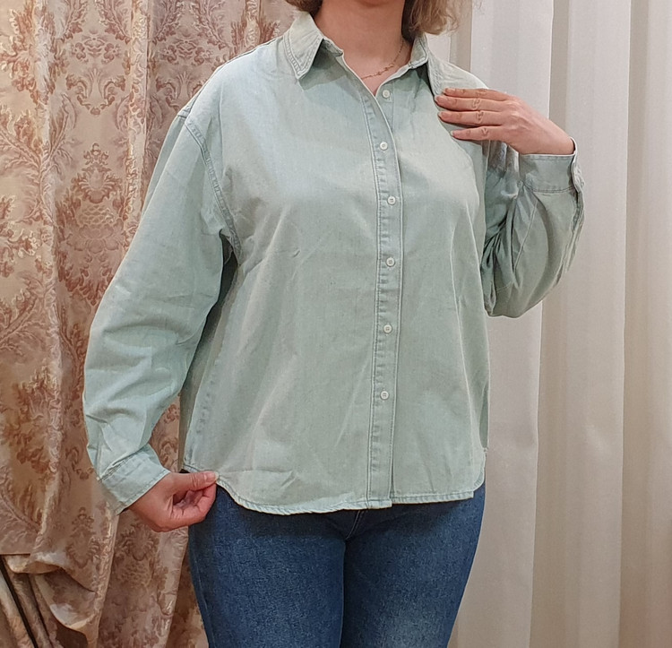 شومیز جین کوتاه زنانه