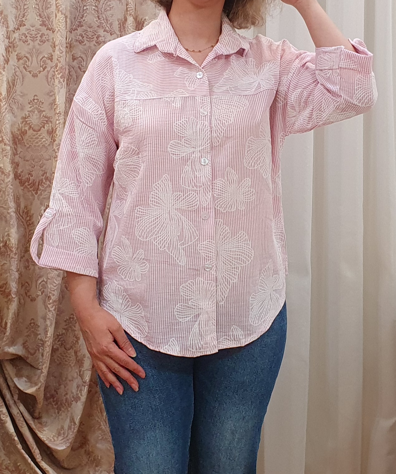 شومیز لنین طرحدار زنانه